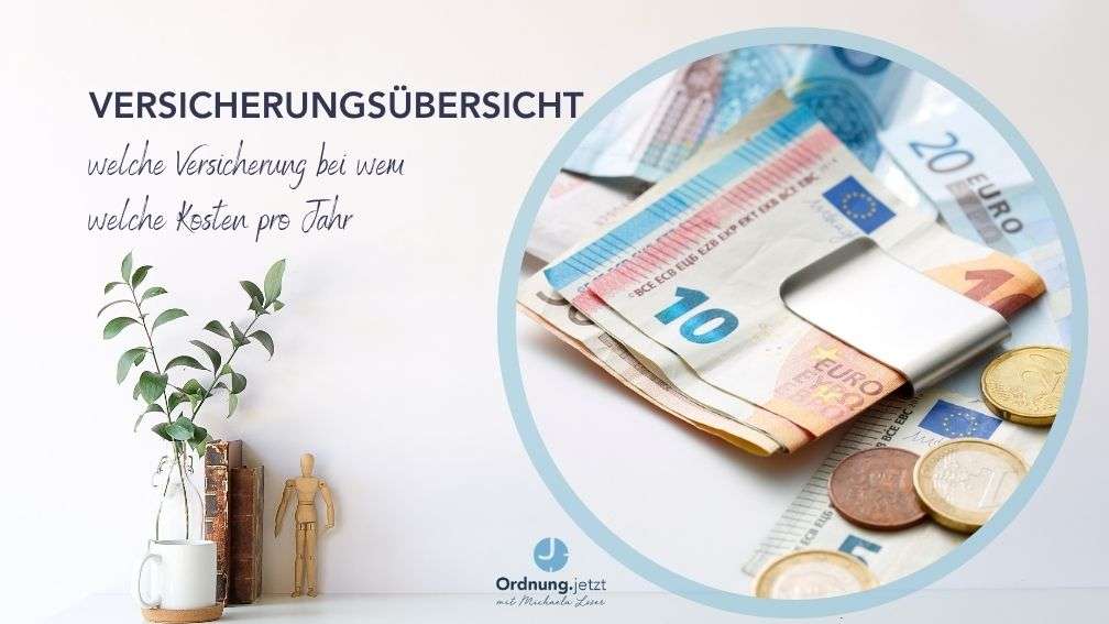 Versicherungsübersicht; Geld sparen mit Überblick