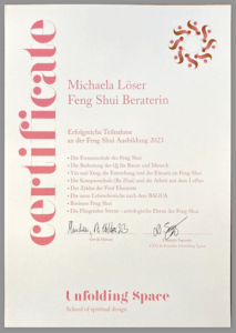 Zertifikat Feng Shui Ausbildung