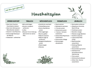 Haushaltsplan-pin